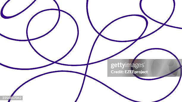 abstract messy scribble line on white background. creative hand drawn tangled thread illustration. dynamic ink scrawl texture for modern art project. minimalist doodle line art with fluid shapes - square knot stock illustrations