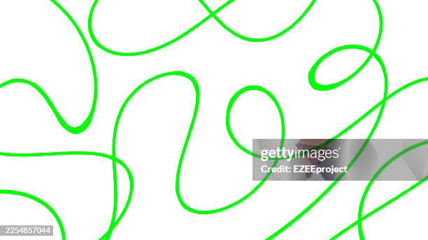abstract messy scribble line on white background. creative hand drawn tangled thread illustration. dynamic ink scrawl texture for modern art project. minimalist doodle line art with fluid shapes - cotton threads stock illustrations