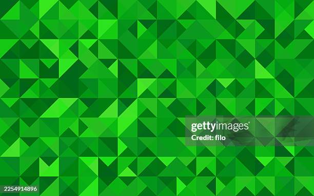 green geometric triangle seamless abstract pattern background - tree camo stock illustrations