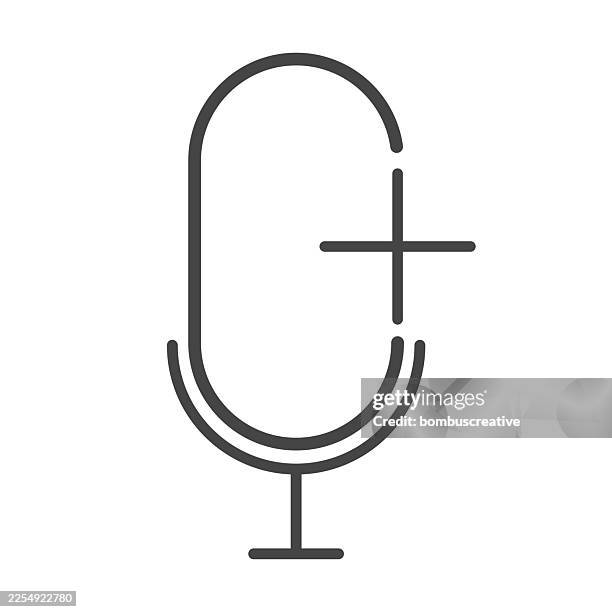 microphone icon - microphone studio shot stock illustrations