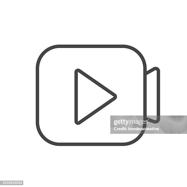 video camera vector icon - record button stock illustrations