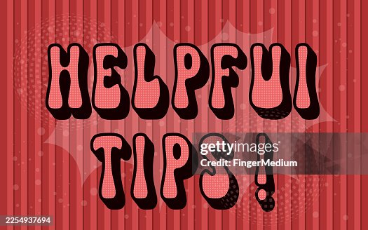 Helpful tips text with background Helpful tips text with background