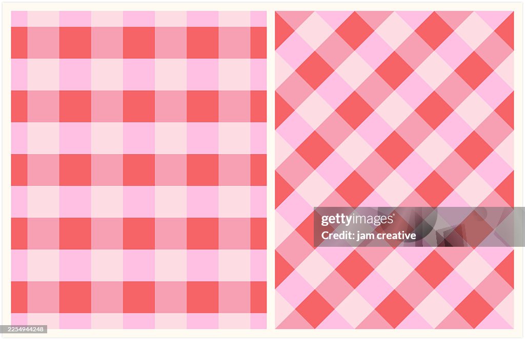 Background patterns in retro red and pink