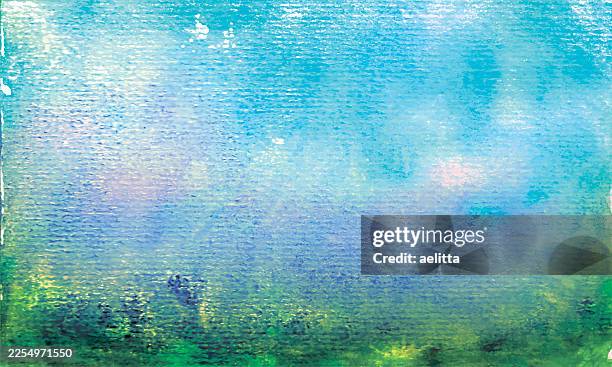 abstract multicolored background with a watercolor texture - sunset clouds ocean stock illustrations