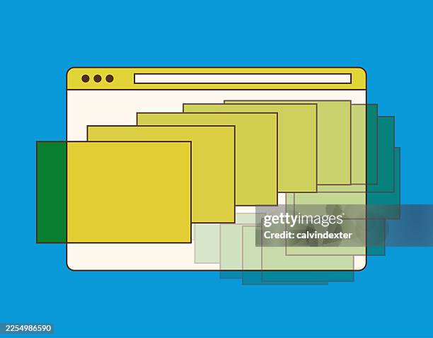 retro style web browser - windows operating system stock illustrations