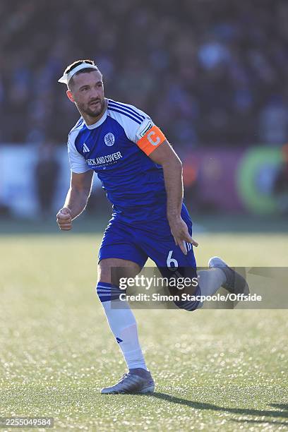 Paul Dawson of Macclesfield in action during the Emirates FA Cup Third Round match between Macclesfield and Crystal Palace on January 10, 2026 in...