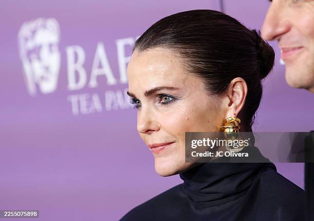 Keri Russell at the 2026 BAFTA Tea Party held at the Four Seasons Hotel Los Angeles on January 10, 2026 in Beverly Hills, California.