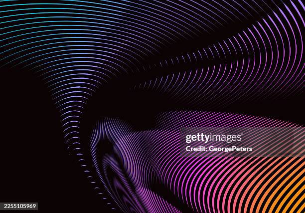 striped swirl pattern abstract background - black satin background stock illustrations