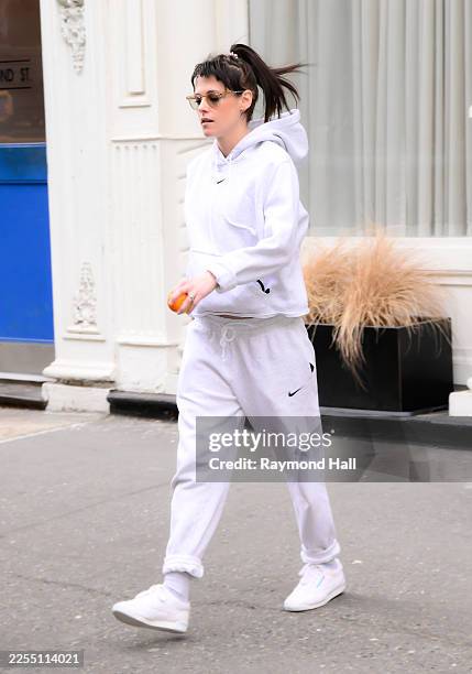 Kristen Stewart is seen on January 07, 2026 in New York City.