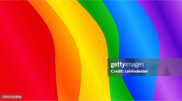 rainbow flag design - pride flag background stock illustrations