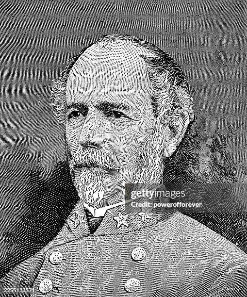 joseph e. johnston - 19th century - csa archive stock illustrations