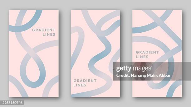 abstract background with wavy gradient lines set for background design - geometric tortoise stock illustrations