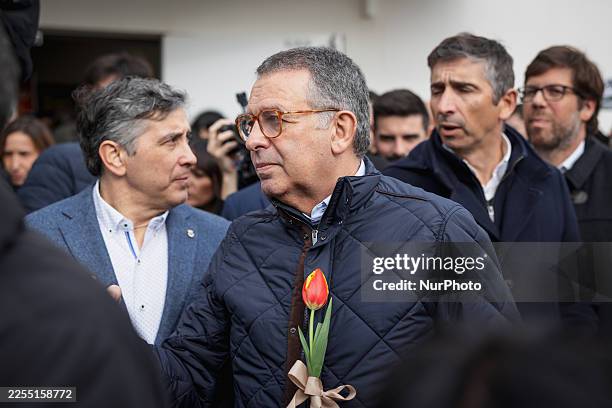Antonio Jose Seguro, a Portuguese Presidential Election Candidate, visits Mercado Municipal de Angeiras in Matosinhos, Portugal, on January 11 as the...