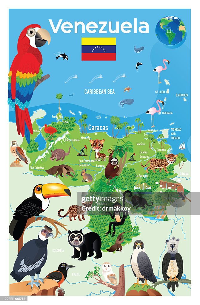 Venezuela Animals Map