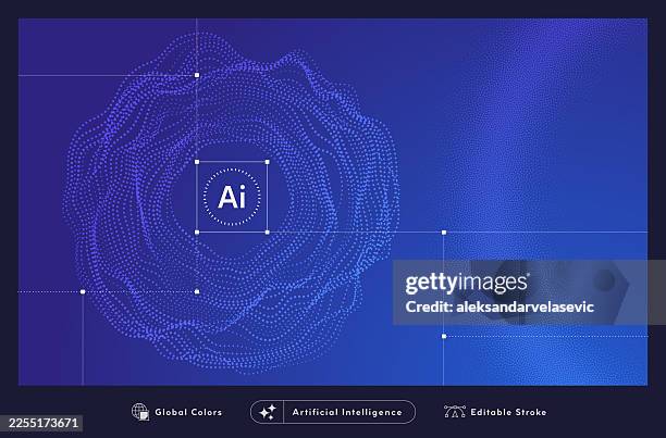 artificial intelligence abstract background - artificial intelligence abstract stock illustrations