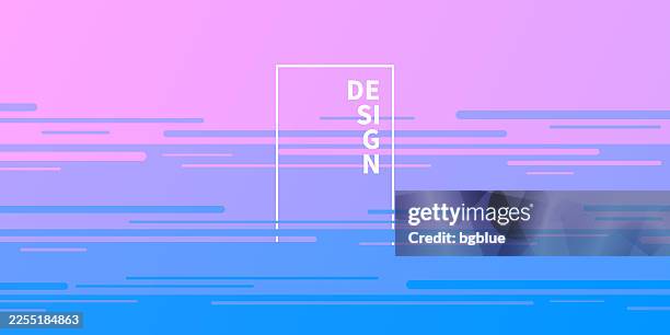 abstract design with horizontal lines and blue gradient - trendy background - sunset timelapse stock illustrations