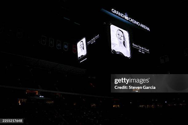 Minnesota Frost and Seattle Torrent take part in a moment of silence for Renee Good, who was fatally shot by an ICE officer on January 7th in...