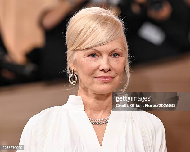 Pamela Anderson at the 83rd Annual Golden Globes held at The Beverly Hilton on January 11, 2026 in Beverly Hills, California.
