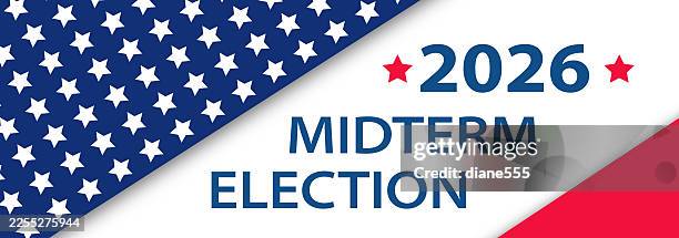 usa midterm election banner - midterm election stock illustrations