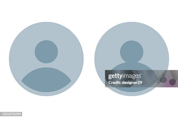 user profile picture icon vector design - portrait gray background stock illustrations