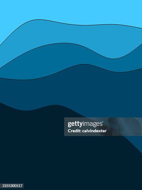 wave pattern background design - dark beach background stock illustrations