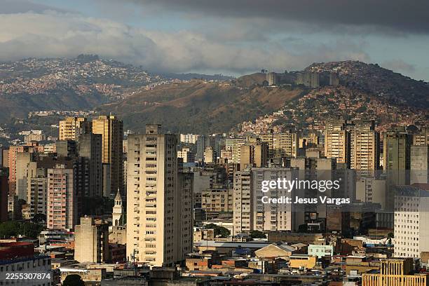 General view of Caracas city after the capture of Nicolas Maduro by US forces on January 8, 2026 in Caracas, Venezuela. US President Donald Trump...