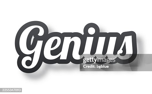 Genius - 3D Text with shadow on white background Genius - 3D Text with shadow on white background