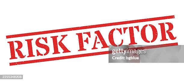 risk factor - red rubber stamp on blank background - factory worker white background stock illustrations