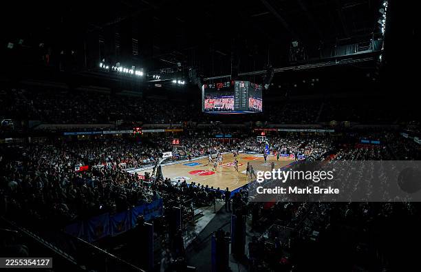 General view of court during the round 16 NBL match between Adelaide 36ers and Tasmania Jackjumpers at Adelaide Entertainment Centre, on January 09...