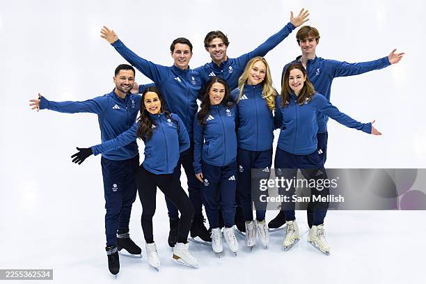 Back Row Lewis Gibson, Luke Digby, James Hernandez, Edward Appleby. Front row Lilah Fear, Ana Vaipan-Law, Phebe Bekker, Kristen Spours pose for a...