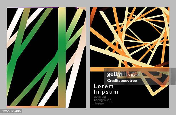 abstract turning geometric stripe psychedelic pattern poster background collection - virtual awards stock illustrations