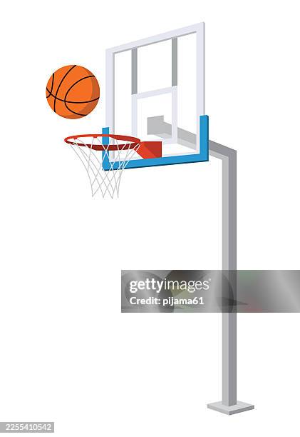 basketball hoop cartoon - basketball hoop stock illustrations