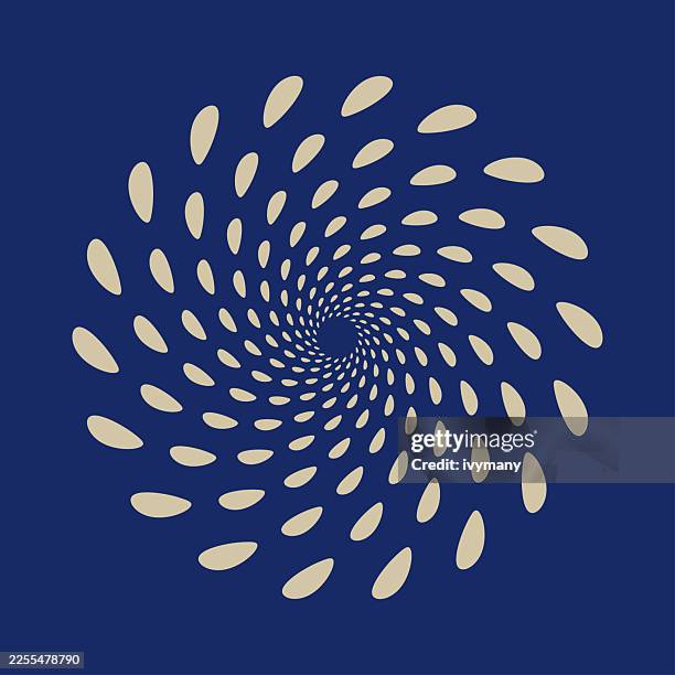 abstract turning ellipse dot vector sign,radial symmetry icon - kaleidoscope pattern stock illustrations