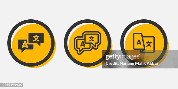 Language Translate Icon Set Language Translate Icon Set