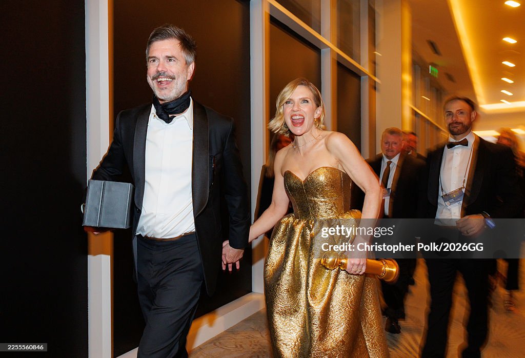Graham Larson Rhea Graham Larson and Rhea Seehorn at the 83rd Annual Golden Globes held ...