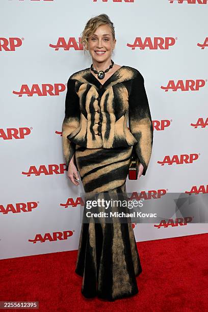 Sharon Stone attends the 2026 Annual Movies for Grownups Awards with AARP at Beverly Wilshire, A Four Seasons Hotel on January 10, 2026 in Beverly...