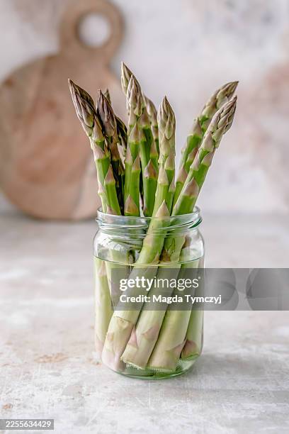 fresh green asparagus - asparagus stock pictures, royalty-free photos & images