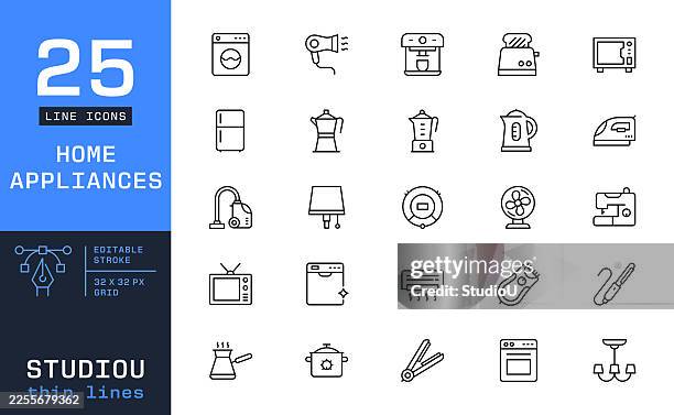 illustrations, cliparts, dessins animés et icônes de icônes de gamme d’appareils électroménagers et d’électronique domestique. cuisine intelligente, soins personnels et symboles d’utilité domestique - rasoir électrique