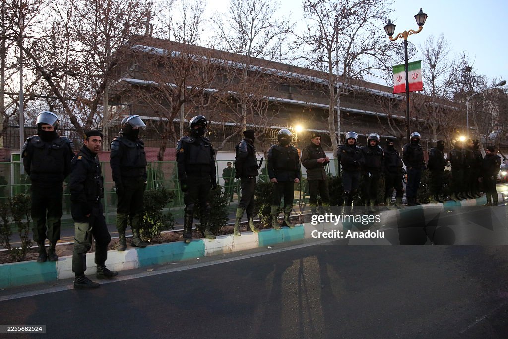 Protest held outside UK Embassy in Tehran