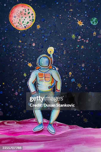 Astronaut under Galactic Light Astronaut under Galactic Light