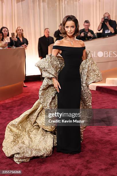 Maura Higgins attends the 83rd annual Golden Globe Awards at The Beverly Hilton on January 11, 2026 in Beverly Hills, California.