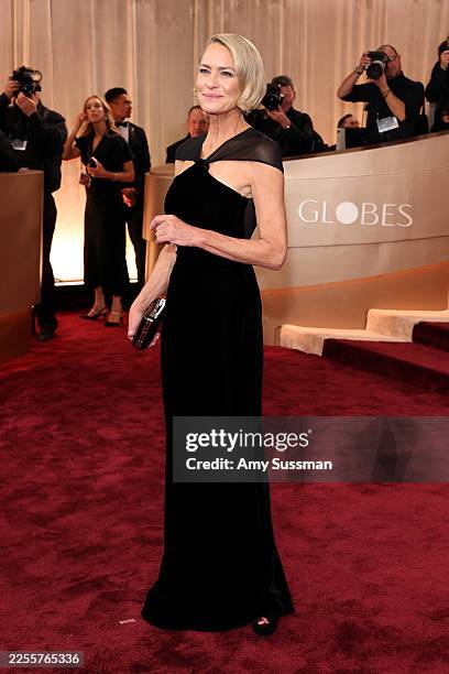Robin Wright attends the 83rd Annual Golden Globe Awards at The Beverly Hilton on January 11, 2026 in Beverly Hills, California.