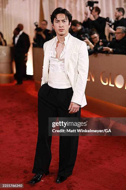 Hudson Williams attends the 83rd annual Golden Globe Awards at The Beverly Hilton on January 11, 2026 in Beverly Hills, California.