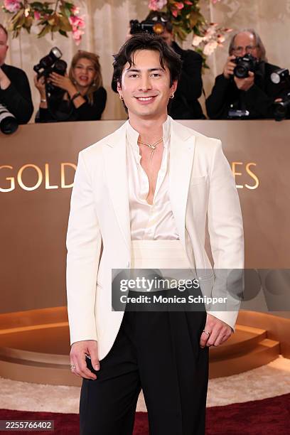 Hudson Williams attends the 83rd Annual Golden Globe Awards at The Beverly Hilton on January 11, 2026 in Beverly Hills, California.
