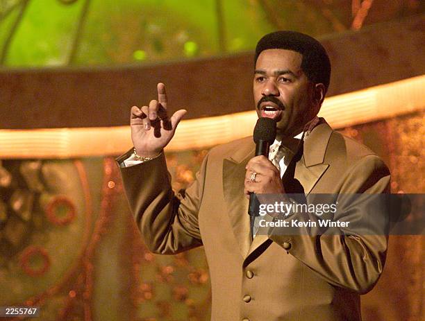 Steve Harvey at the "33rd NAACP Image Awards" at the Universal Amphitheatre in Los Angeles, Ca. Saturday, Feb. 23, 2002. Photo By Kevin Winter/Getty...