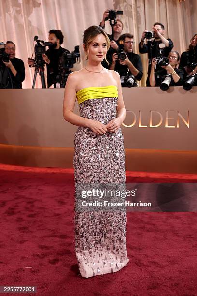 Leighton Meester attends the 83rd annual Golden Globe Awards at The Beverly Hilton on January 11, 2026 in Beverly Hills, California.