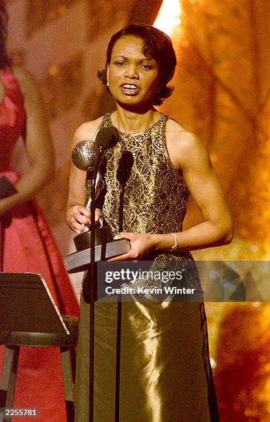 Dr. Condoleezza Rice at the "33rd NAACP Image Awards" at the Universal Amphitheatre in Los Angeles, Ca. Saturday, Feb. 23, 2002. Photo By Kevin...