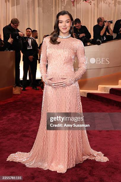 Hailee Steinfeld attends the 83rd Annual Golden Globe Awards at The Beverly Hilton on January 11, 2026 in Beverly Hills, California.