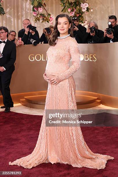 Hailee Steinfeld attends the 83rd Annual Golden Globe Awards at The Beverly Hilton on January 11, 2026 in Beverly Hills, California.