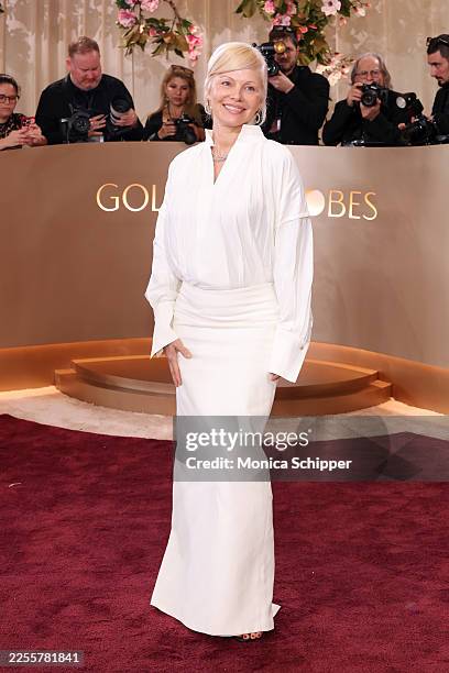 Pamela Anderson attends the 83rd Annual Golden Globe Awards at The Beverly Hilton on January 11, 2026 in Beverly Hills, California.